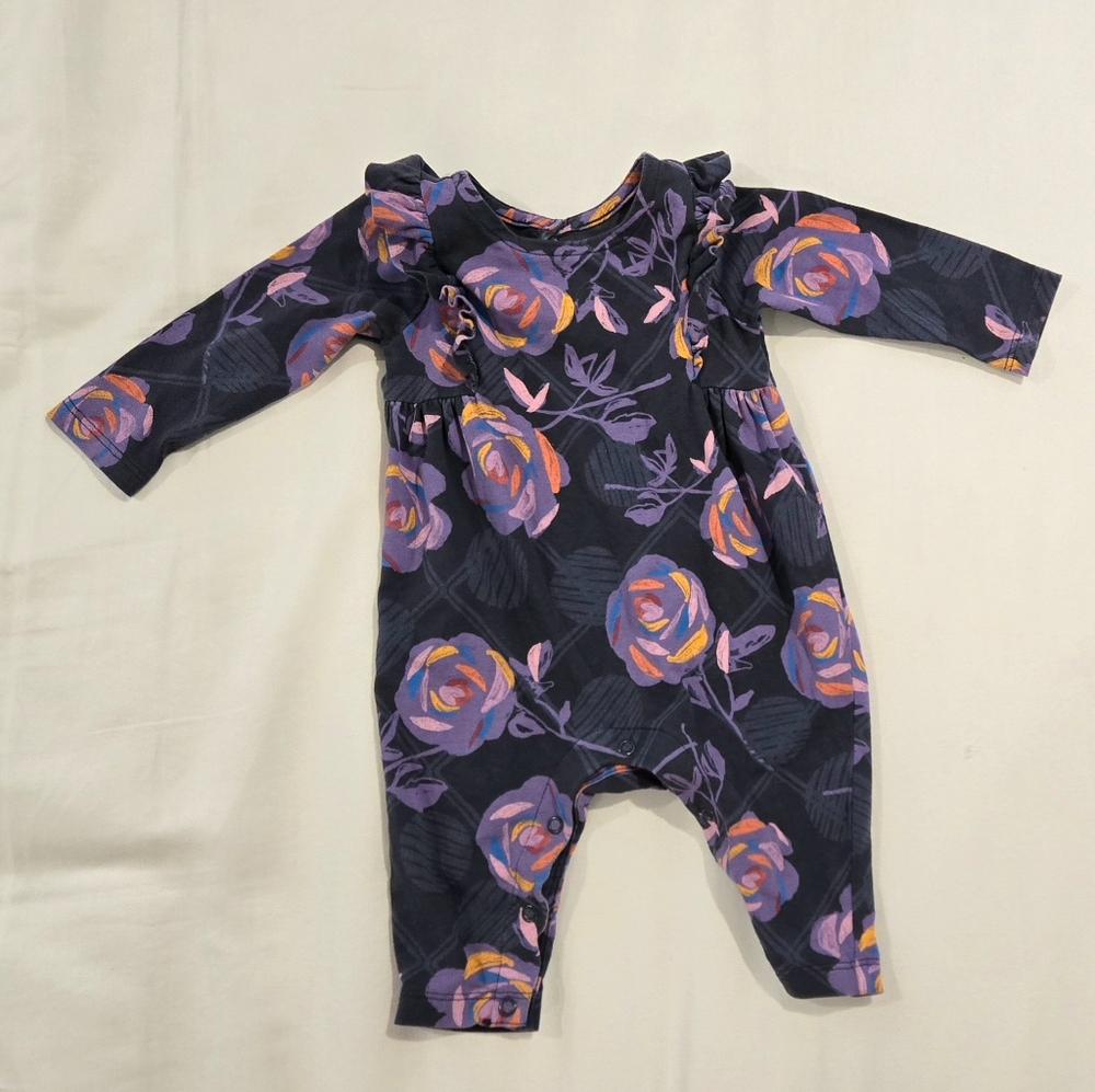 Tea Collection Ruffle Sleeve Romper in Hanetsuki - Picture 2 of 4